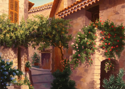 Rue de la cure à Auribeau (France)